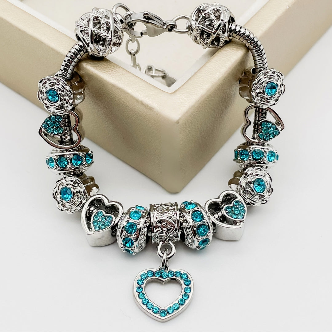 Geboortesteenarmband – Bedels met Stralende Edelsteentjes