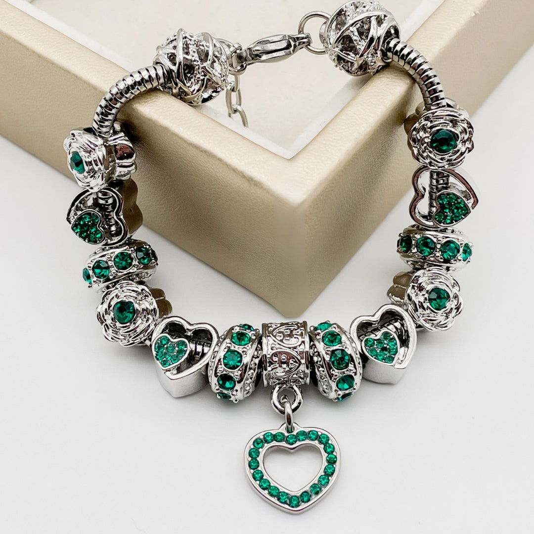 Geboortesteenarmband – Bedels met Stralende Edelsteentjes
