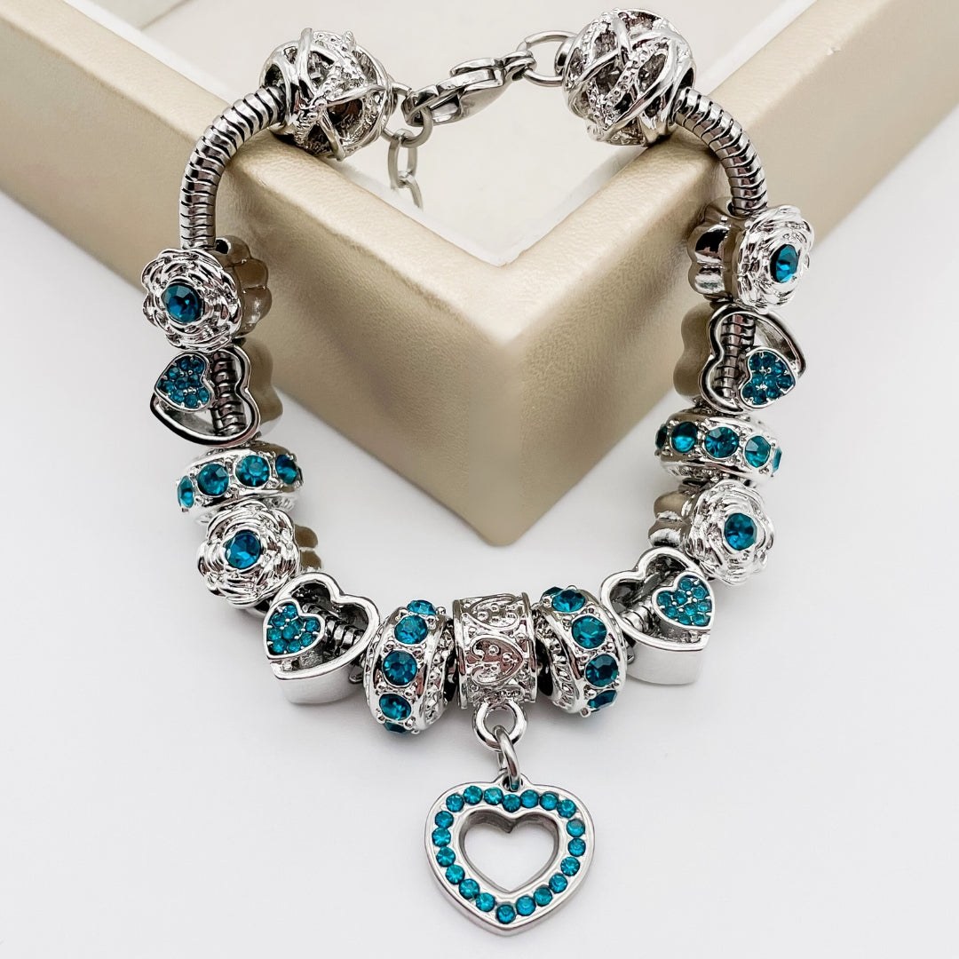 Geboortesteenarmband – Bedels met Stralende Edelsteentjes