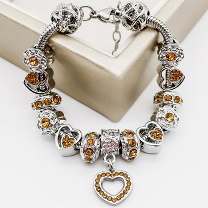 Geboortesteenarmband – Bedels met Stralende Edelsteentjes