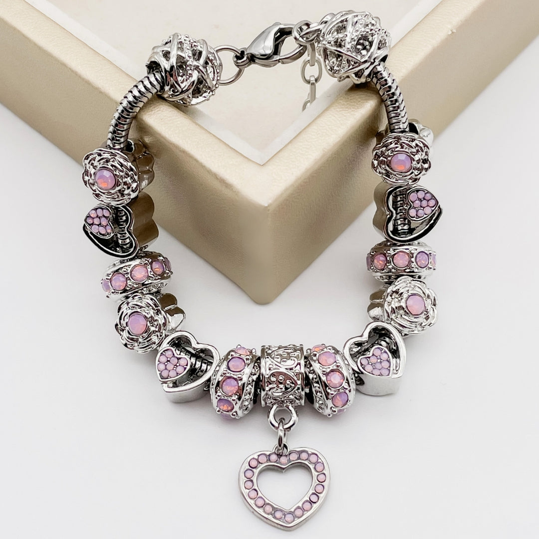 Geboortesteenarmband – Bedels met Stralende Edelsteentjes