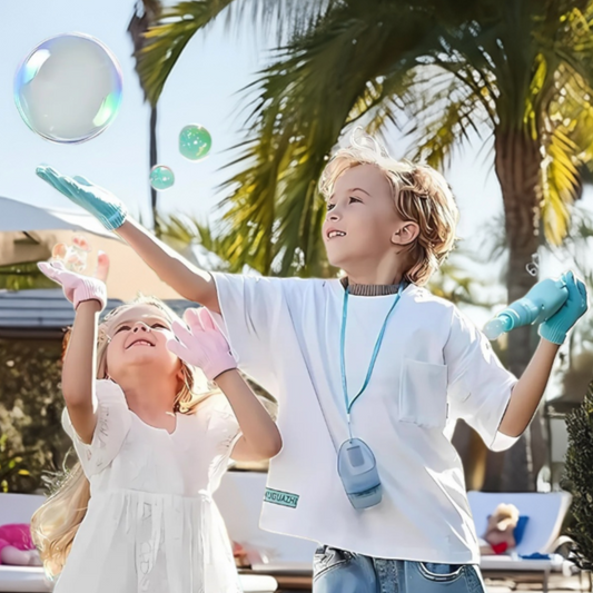 BubbleBloom Zeepbellenmaker | Grote Bellen, Zacht Handvat & Handschoenen voor Kinderen