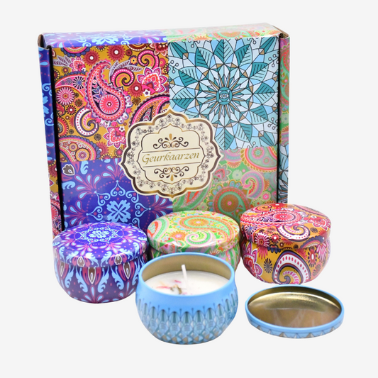 Geurkaars Cadeaubox | 4 Stuks
