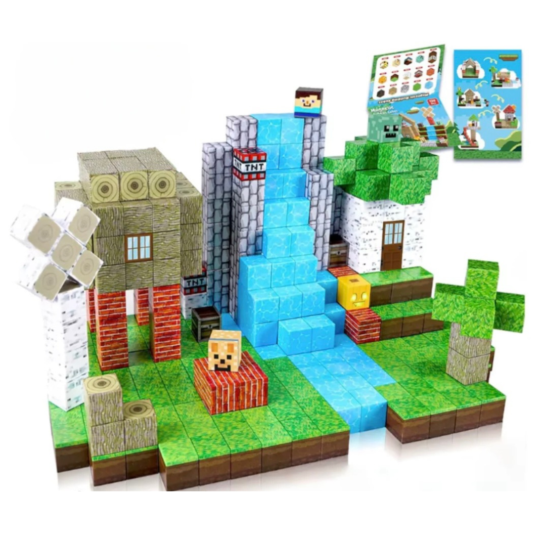 Pixel Blokken | Bouw-je-eigen-wereld Magneetset