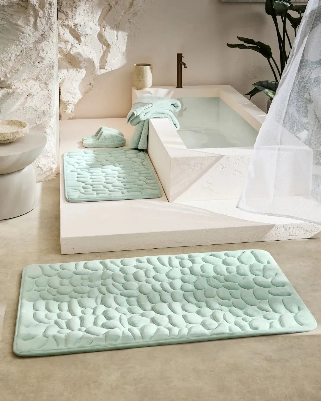 SpaStep | Absorberende badmat met kiezelstructuur