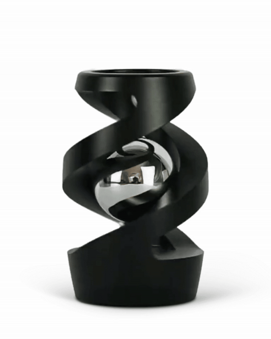HelixSphere | Kinetische Desk Sculptuur met Zwevende Metaalbal