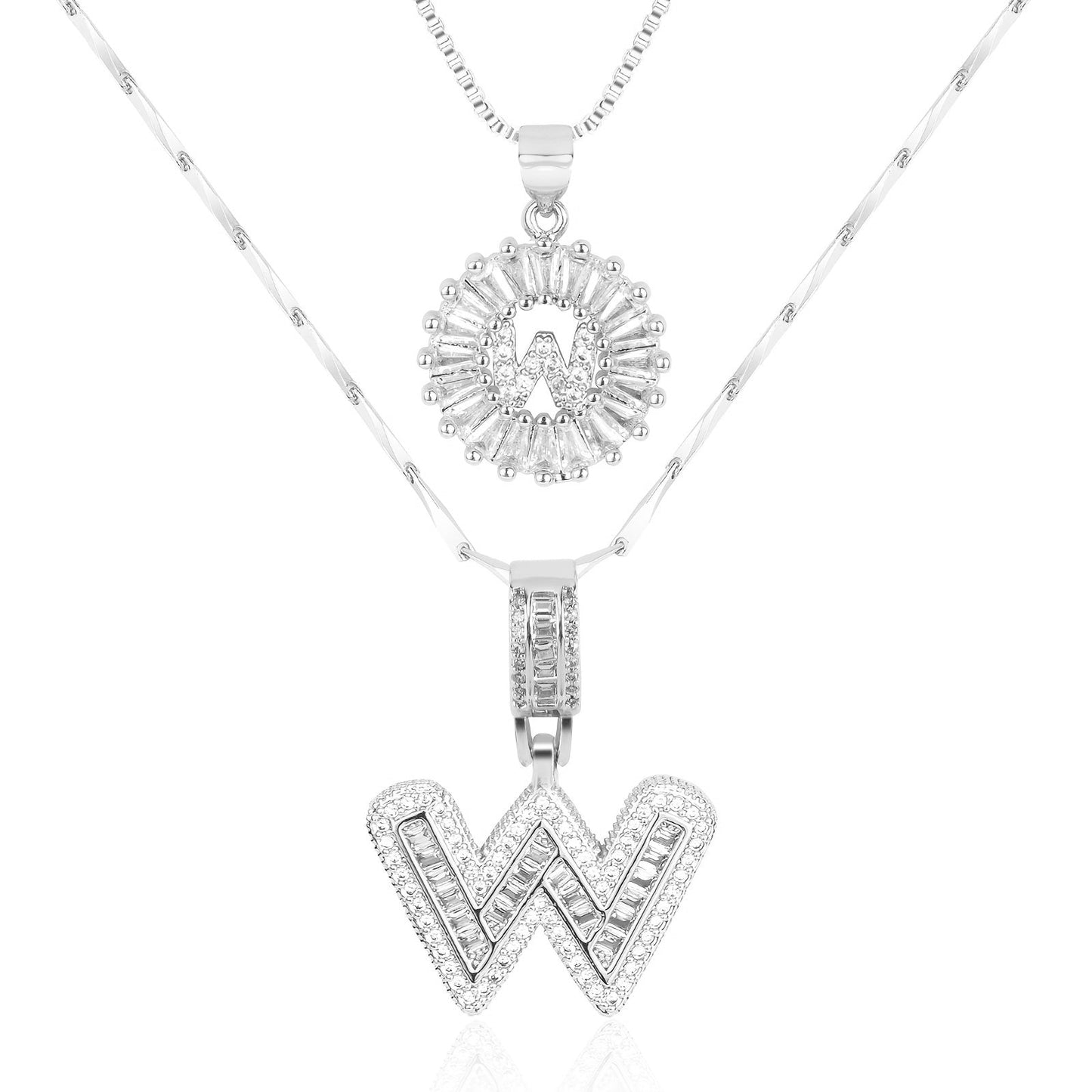 GemLetter | 14K Ketting met Diamanten Initiaal Hanger