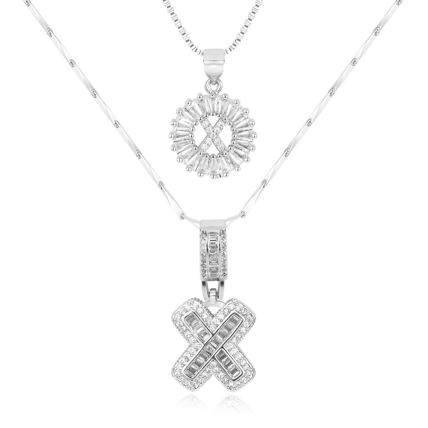 GemLetter | 14K Ketting met Diamanten Initiaal Hanger