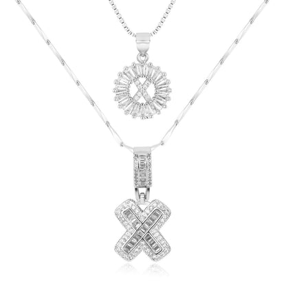 GemLetter | 14K Ketting met Diamanten Initiaal Hanger