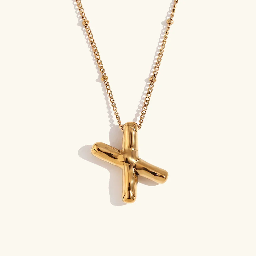 Gouden ketting met ballon-initiaal