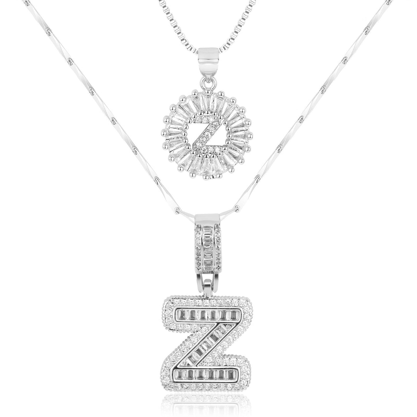 GemLetter | 14K Ketting met Diamanten Initiaal Hanger