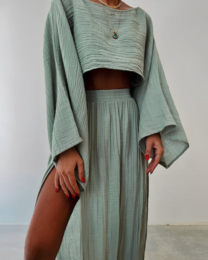 Sara Linnen Set – Tijdloze elegantie met een moderne twist