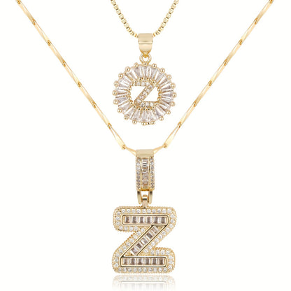 GemLetter | 14K Ketting met Diamanten Initiaal Hanger