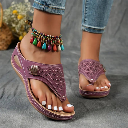 Élodie – Dames-slippers met sleehak en teenstuk