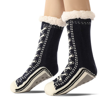 Warm Luxe Winter Huissokken – Ultradikke Fleecevoering, Antislip Zool & Gebreid Design