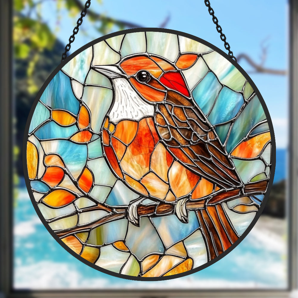 Glas-in-lood Zonvanger - Vogel