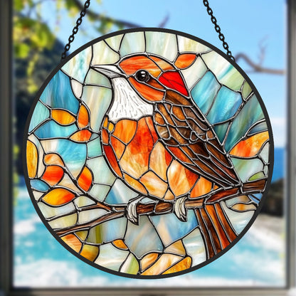 Glas-in-lood Zonvanger - Vogel