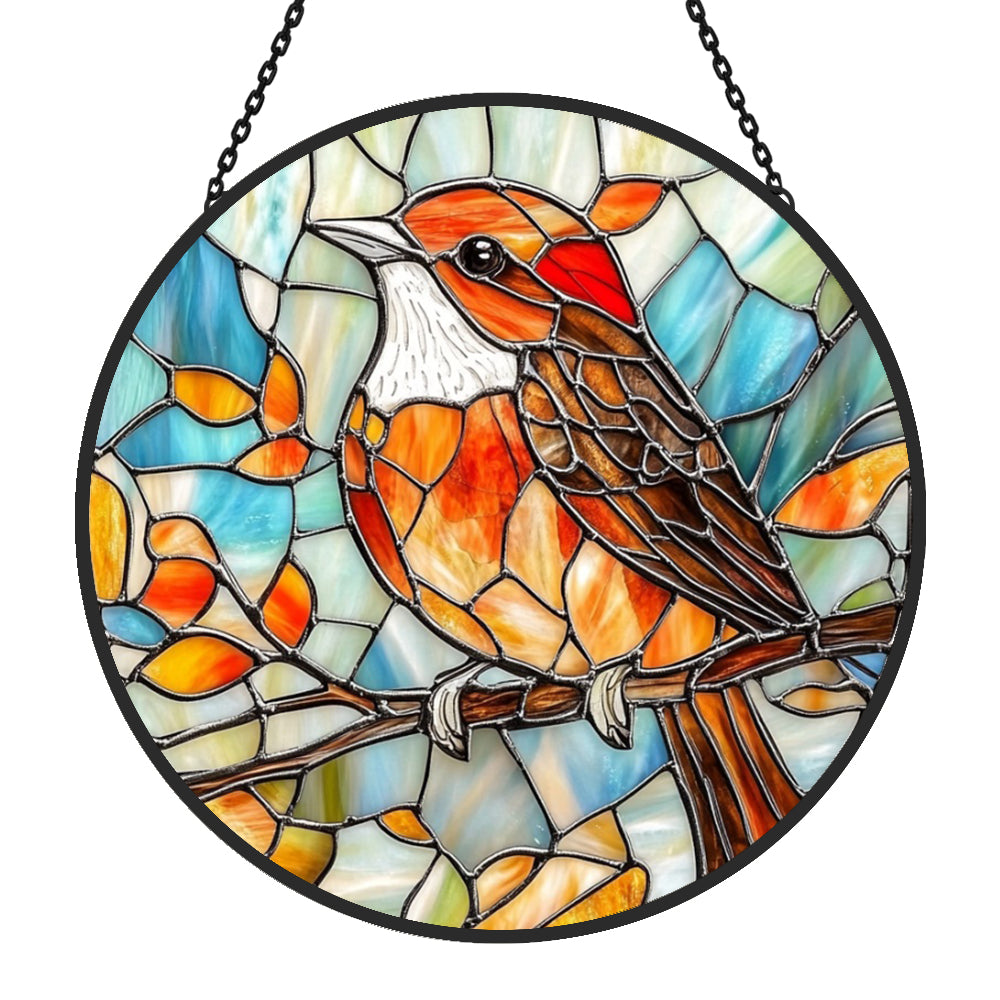 Glas-in-lood Zonvanger - Vogel