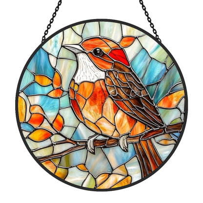 Glas-in-lood Zonvanger - Vogel