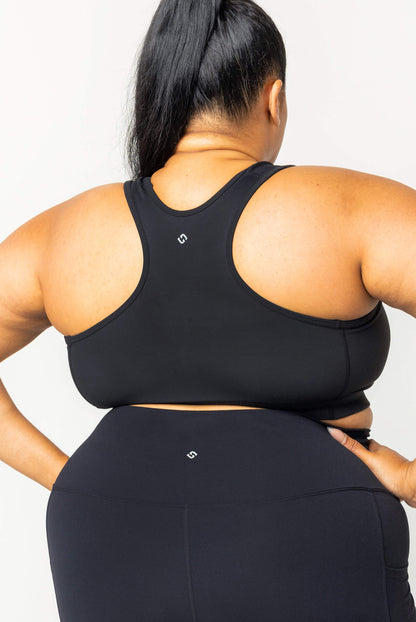 SuperHold-sportbeha met racerback – Zwart