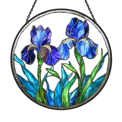Glas-in-lood Zonvanger - Blauwe Iris