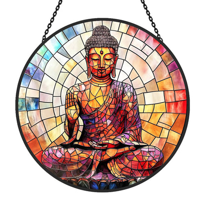 Glas-in-lood Zonvanger - Boeddha