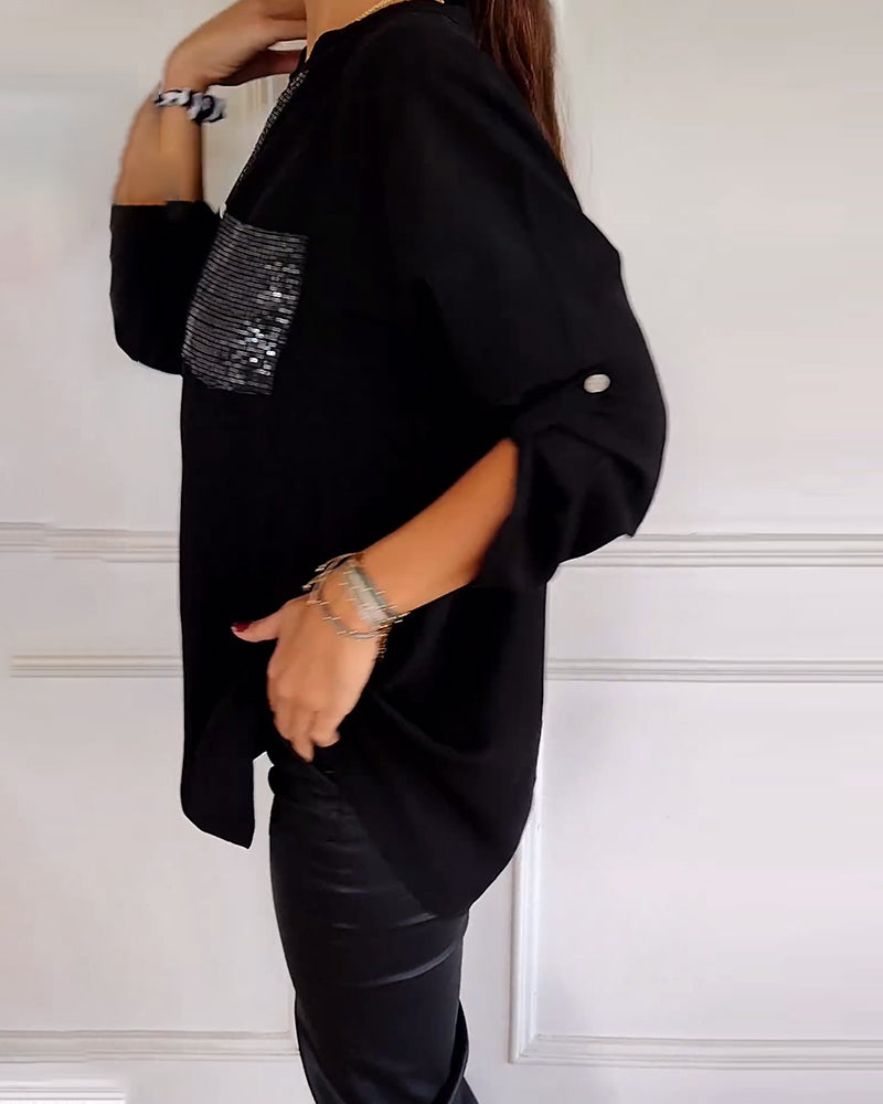 Sparkle Chic Blouse – Paillettenlook