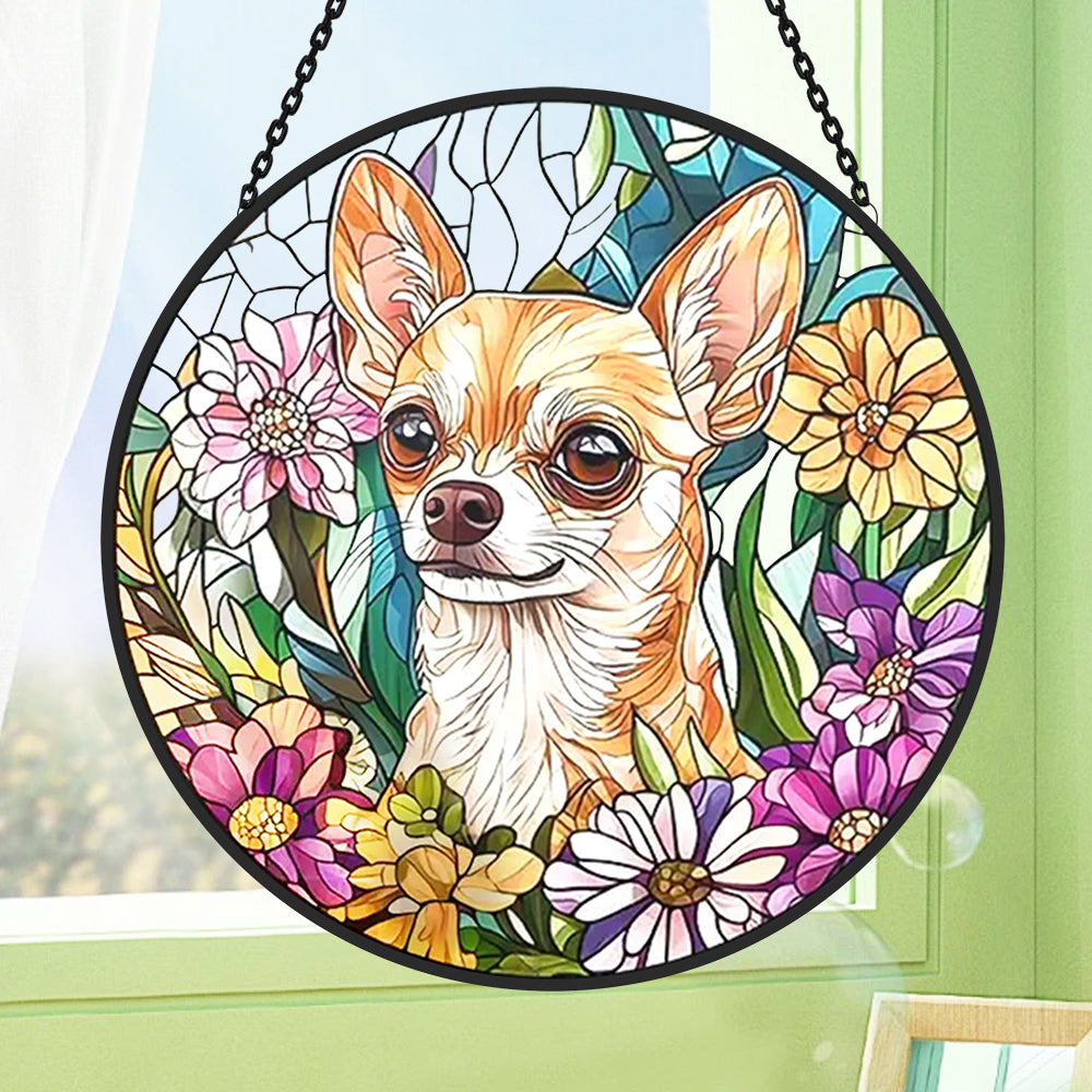 Glas-in-lood Zonvanger - Chihuahua