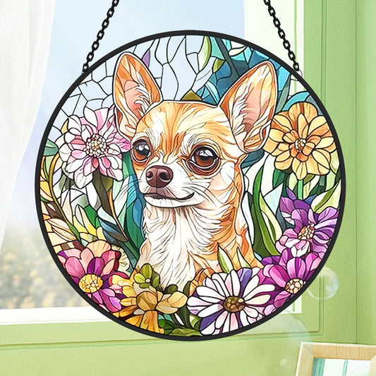 Glas-in-lood Zonvanger - Chihuahua