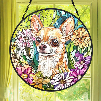 Glas-in-lood Zonvanger - Chihuahua