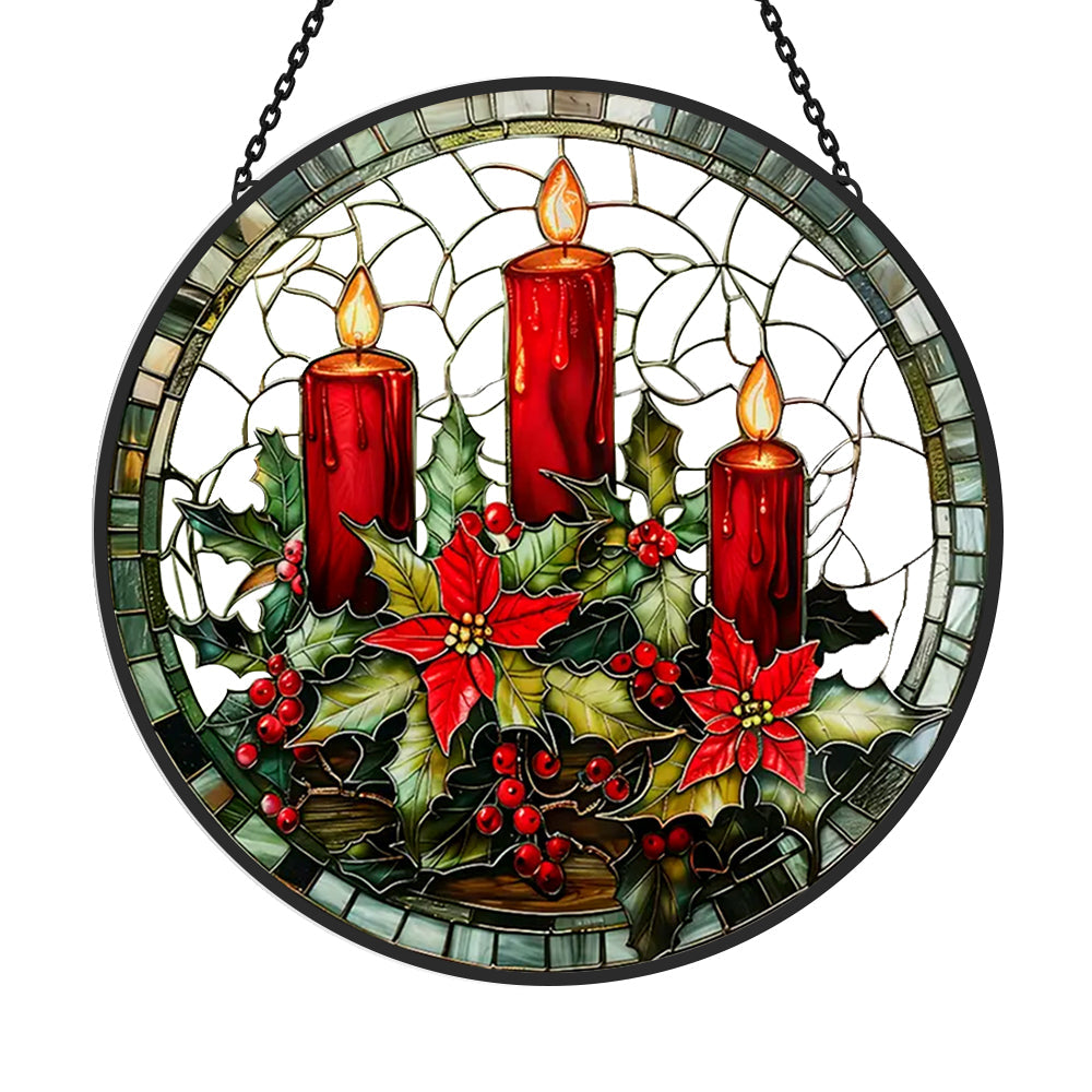 Glas-in-lood Zonvanger - Kerstkaars
