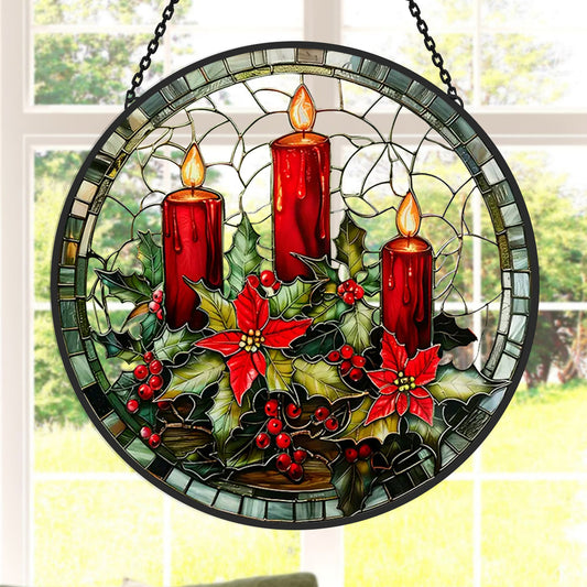 Glas-in-lood Zonvanger - Kerstkaars