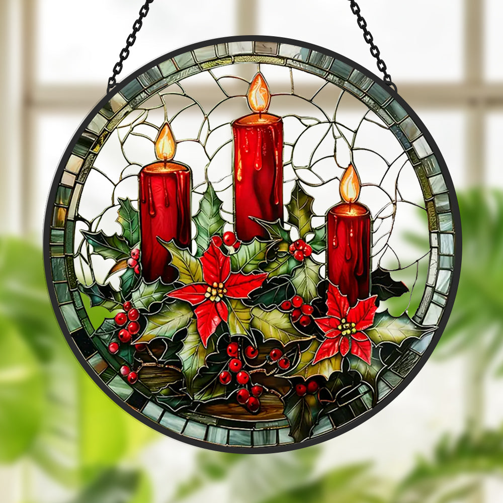 Glas-in-lood Zonvanger - Kerstkaars