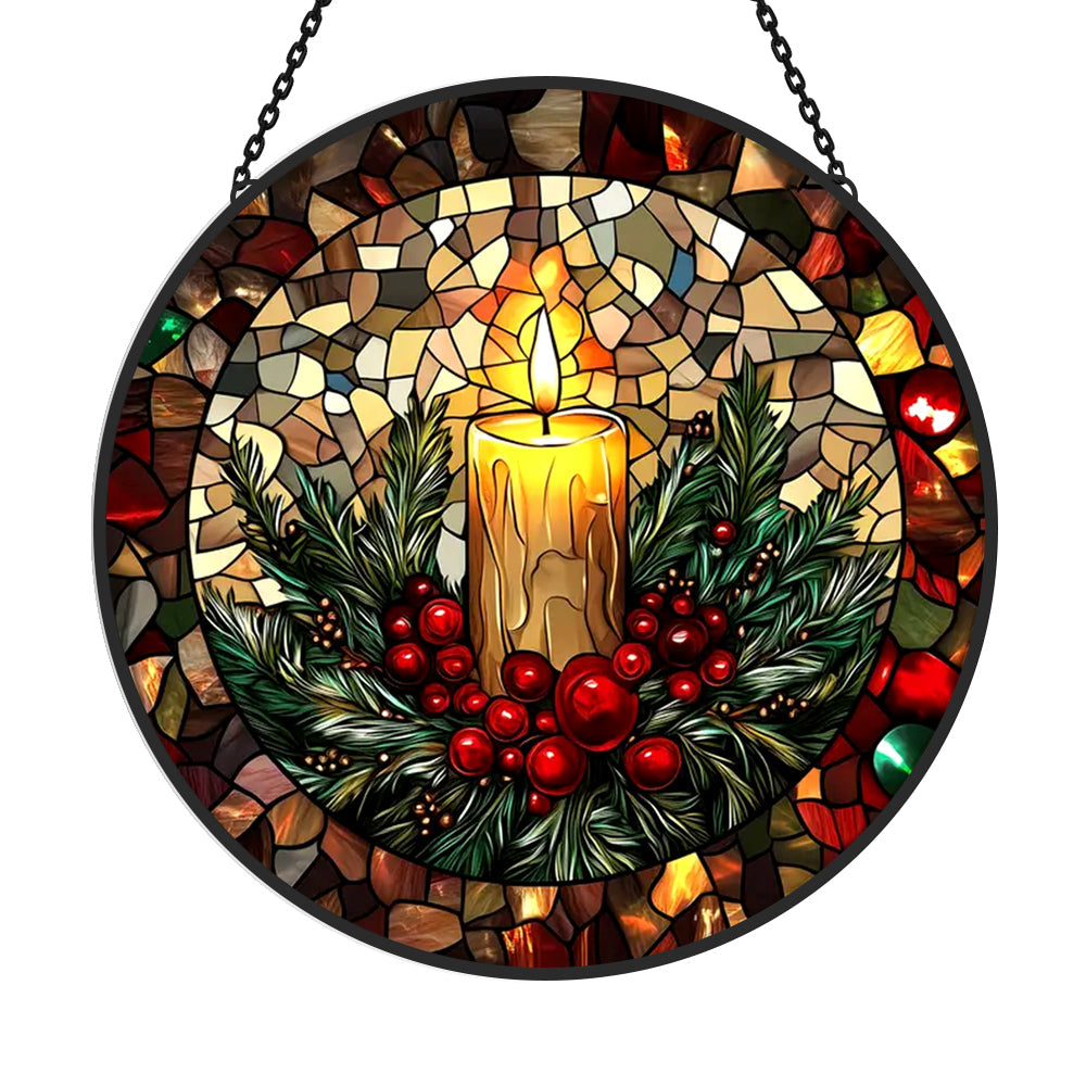 Glas-in-lood Zonvanger - Kerstkaars