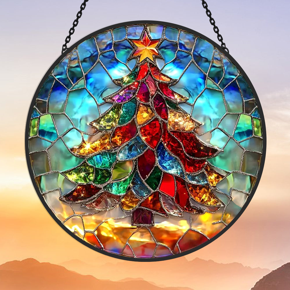 Glas-in-lood Zonvanger - Kerstboom