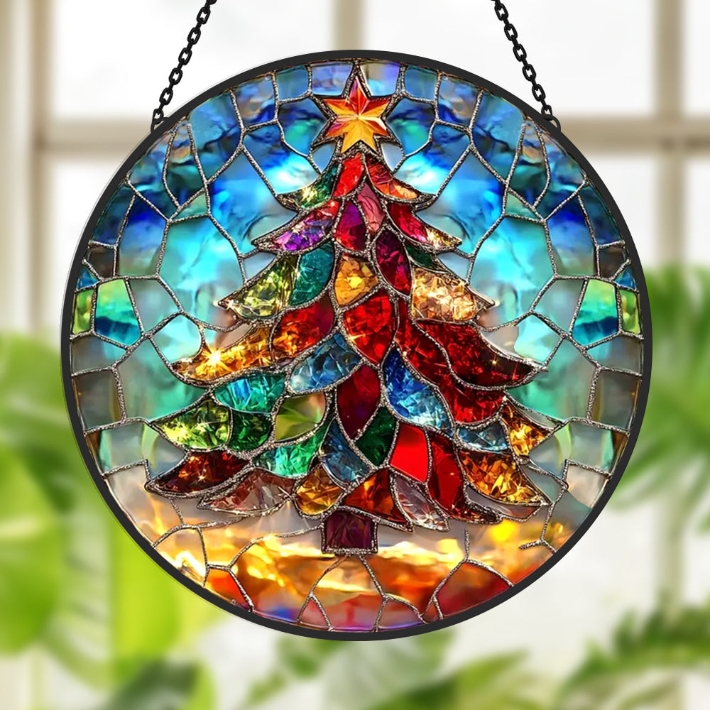 Glas-in-lood Zonvanger - Kerstboom