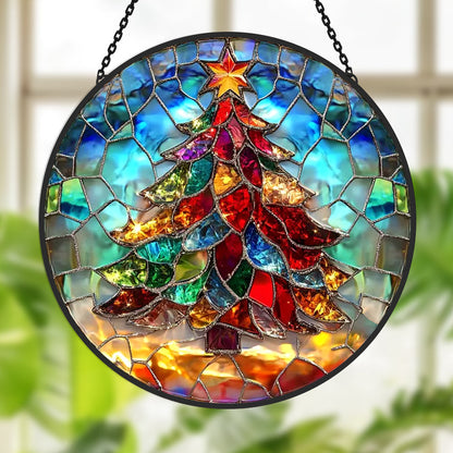 Glas-in-lood Zonvanger - Kerstboom