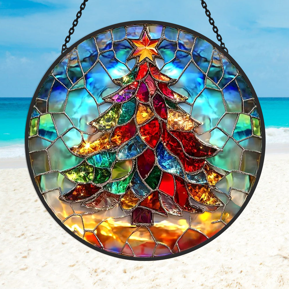 Glas-in-lood Zonvanger - Kerstboom