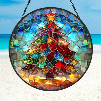 Glas-in-lood Zonvanger - Kerstboom