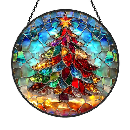 Glas-in-lood Zonvanger - Kerstboom