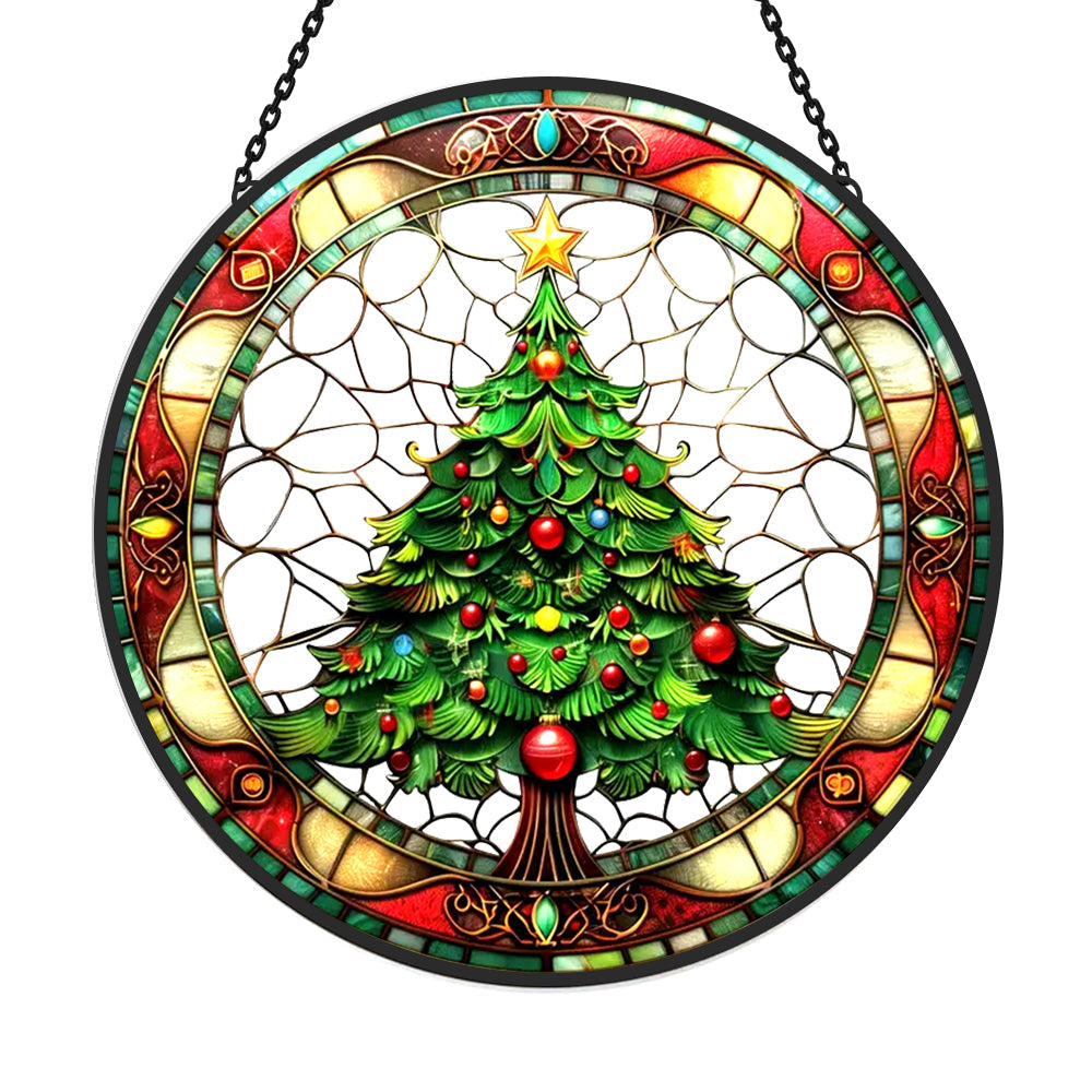 Glas-in-lood Zonvanger - Kerstboom