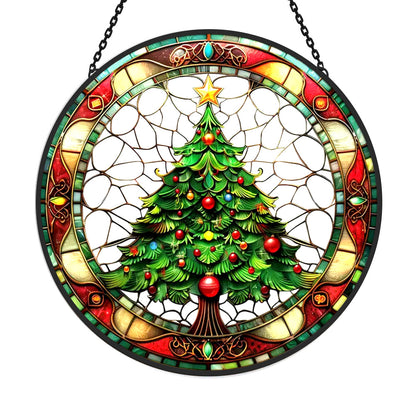 Glas-in-lood Zonvanger - Kerstboom