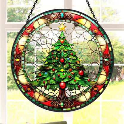 Glas-in-lood Zonvanger - Kerstboom