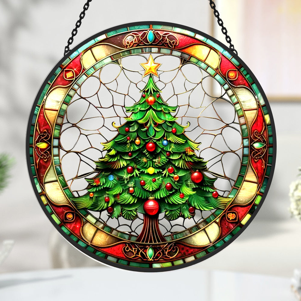 Glas-in-lood Zonvanger - Kerstboom