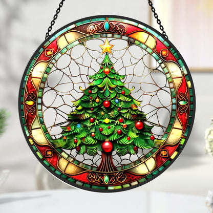 Glas-in-lood Zonvanger - Kerstboom