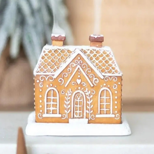 Kersthuisje met Schoorsteen voor Wierook
