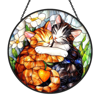 Glas-in-lood Zonvanger - Schattige Kat