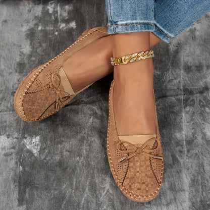 Sabine – Zachte, comfortabele loafers met een verfijnd strikje