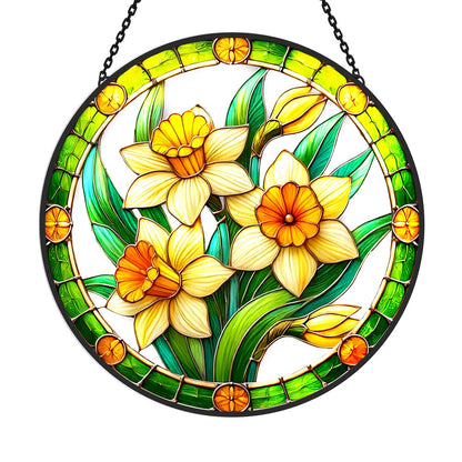 Glas-in-lood Zonvanger - Narcissen