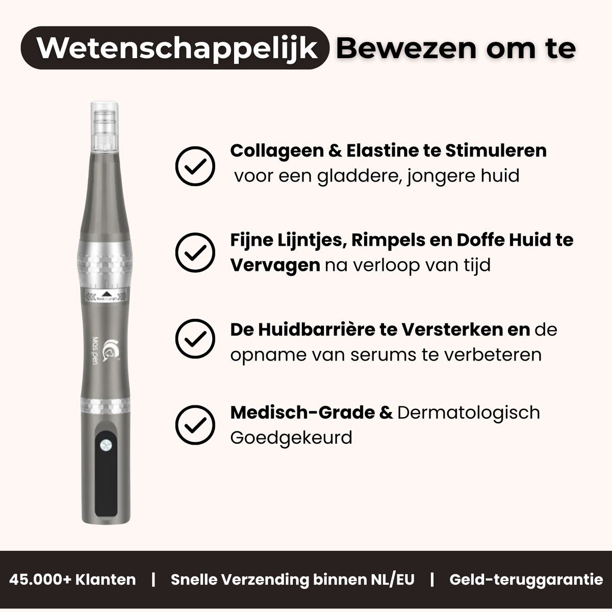 DermaPro Microneedling-pen – Professionele Precisie-Huidverjonging voor Thuis